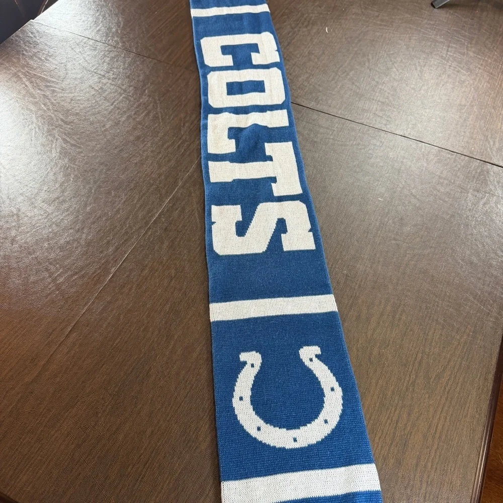 NFL Colts Blue and White Horseshoe Team Scarf